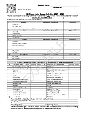 Example course selection pic